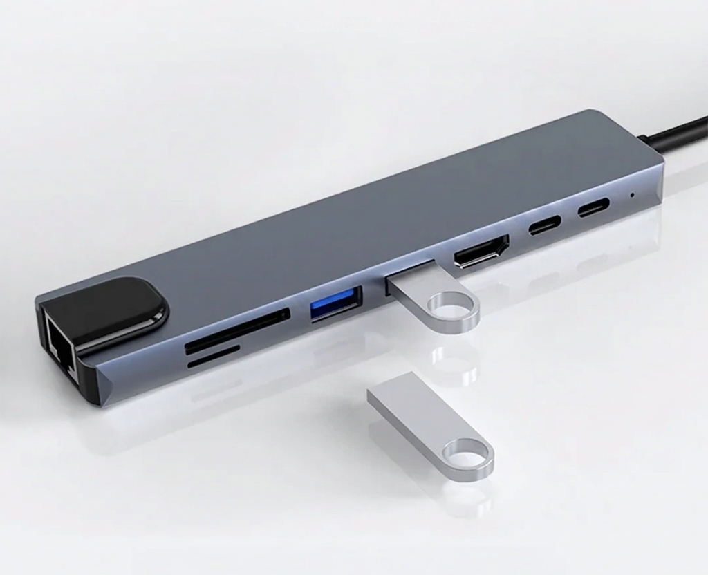 7-in-1 Premium USB-C Hub Adapter | Ultimate Workspace Expansion
